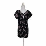 Dynamite  Dark Feminine Floral Shift Dress Size TP XS Short Sleeve Mini Edgy Photo 3