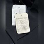 Talbots NEW Vintage 1994  Washed Silk Belted Shirt Jacket Blouse Navy Women’s 12 Photo 9