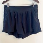 Zella Navy Blue Elastic Waist Athletic Running Shorts Size Large Lined Flowy Photo 0
