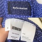 Reformation  Dress Hilton Mini Floral Ruffle Wedding Summer Hyacinth 2 GUC Photo 3