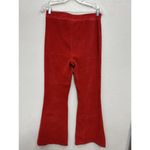 Aerie Groove On Ribbed High Waisted Velour Flare Pants Cherry Pull On Sz Medium Photo 2