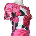 Karl Lagerfeld New Dress Sheath Short Sleeve Scuba Pink Floral Women’s Size 6 Photo 7