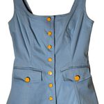 Color Me‎ Courtney Dress Womens 0 Blue Denim Alle Utility Fit And Flare Mini Photo 5