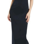 Mac Duggal NWOT Women’s Crepe Fitted Dress Short Ruffle Sleeves Black Size 6 Photo 0