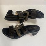 Abeo Gillian Neutral Women's Sandals Slides Adjustable Straps Dress Heels Sz 9 Black Photo 8