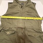 C’esttoi Women’s Vest Green Size Large 100% Cotton Full Zip Pockets Photo 6