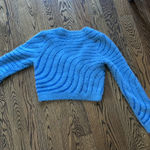 Cotton On  Cropped Fuzzy Sweater Women’s Blue Small Photo 1