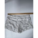 Lululemon  White Shorts Sz 12 Lined Zip‎ Back Pocket Photo 1