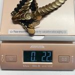 Vintage 80s Gold Coin Medallion Embossed Disc Stretch Belt One Size Boho Glam Photo 8