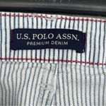 U.S. Polo Assn. Women's Blue and White Striped Ankle Jeans Photo 4