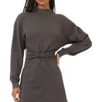 l*space Anthropologie L* Asher Long Sleeve Sweatshirt Dress Charcoal Gray L Photo 0