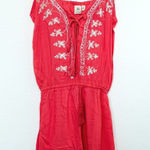 Billabong ‎ Womens Dress Size XS Coral Mini Embroidered Boho Surf Coastal Cowgirl Photo 0
