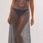 Free People  Filter Finish Mesh Embellished Slip Maxi Dress Women's M Blue Photo 0