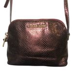 Michael Kors  Adele Dome Embossed Leather Crossbody Bag in Merlot Color Photo 1