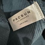 PacSun Mini Skirt Corduroy Paneled High Waisted Teal Green Size 27 Boho Fall NWT Photo 8