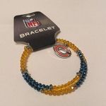 NFL Women’s NWT Chicago Bears Stretchy Spiral Beaded Bangle Bracelet Photo 0