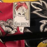 Yoana Baraschi  BALINESE PAISLEY PINK BLACK GOLD SLEEVELESS PRINT FAUX WRAP DRESS Photo 4