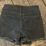 Old Navy Old Navy High Rise Black Wash Denim Button Fly Frayed Hem Jean Shorts Photo 3