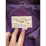 Starting Point Womens Purple Split Pig Skin Leather Bomber Jacket Vintage Size M Size M Photo 15