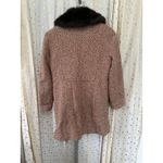 Marvin Richards Vintage  Wool Blend Detachable Faux Fur Collar Tweed Pea Coat S Photo 5