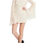 Free People Dress 8 Cleo Long Sleeve Minidress In Neutral New Photo 9