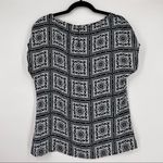 Banana Republic Paisley Printed‎ Career Blouse Top Shirt medium bandana print Black Photo 1