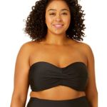 Time & Tru Swimsuit Bikini set top 1X bottom XL swimwear set white black Photo 5