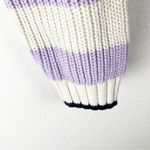 American Eagle  Striped Color Block Cropped Long Sleeves Sweater Size Large Photo 6