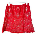 Heart soul Heart‎ Soul Y2K Embroidered Red Skirt Size 13 Photo 0