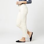 Ann Mashburn  5-Pocket Stretch Denim Flare Cropped Jeans Natural Photo 1