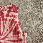 Free People Movement red and white tie dye cropped muscle tank Sz S Photo 4