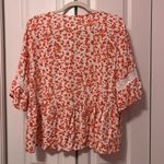 Maurice's Floral Red and White Women's Top Photo 3