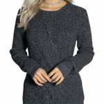 Talbots NWT  Woven Knit Sweater 100% Cotton Long Sleeve Navy Crew Pullover Small Photo 0