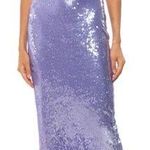 Akira Lavender Purple Sequins Bardot Off The Shoulder Feather Dress Size XL Photo 0