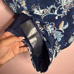 Old Navy  Smocked Bandeau One-Piece Swimsuit Navy Floral. Size XL Photo 6