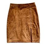ALLSAINTS  Goat Leather Suede Whip Stitch High Waisted Pencil Skirt 6 Photo 0
