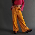 Urban Outfitters UO Lena Chenille Wide Leg Pants Pumpkin Orange Women’s Size 8 Photo 2