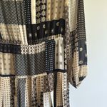 Banana Republic  Pleated Long Sleeve Midi Dress Patchwork Foulard Print Size XS Photo 7