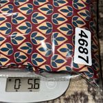 Royal Native Women’s Size S Burgundy Cream Blue Abstract Peplum Hem Shirt Top Purple Photo 6