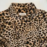 Calvin Klein  Animal Print Leopard Cheetah Shirt Dress 4 Brown Tan Photo 11