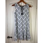 Boden Dress US6R White Blue Floral V Photo 1