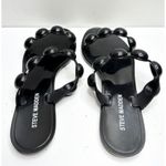 Steve Madden  Jelly Slide Sandals Black Beaded Thong Slip On Shoes Size 6 Photo 4