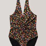 Ganni  Floral Multi Color halter neck Bodysuit Top/size Photo 1