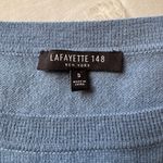Lafayette 148 Blue Cashmere Satin Layered Sweater Size Small Photo 6