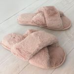 Pink Plush Slippers, Size 7/8 Photo 2