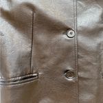 Those Days Faux Leather Black Blazer Jacket Photo 1