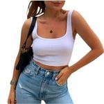 Full Tilt Tilly's Size Small White Crop Top Tank Top. Photo 0