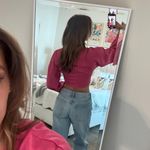 Boutique Hot Pink Tie Long sleeve Photo 3