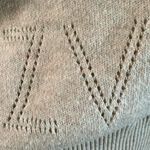 Zadig & Voltaire  Brumy Smooth Knit Cotton V Neck Sweater Ecru Size Small Neutral Photo 10