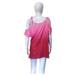 SheIn Pink Ombre Cold Shoulder Tie Strap Top | Size XL Photo 2